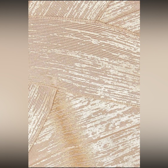 Herve Leger gold shimmer criss cross foil bodycon bandage dress XS NWT - Picture 12 of 13